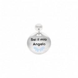 Stroili -Charm in Argento 925 Rodiato e Smalto - Sei Il Mio Angelo - 1629639