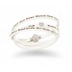 Amen - Bracciale Donna Pelle Bianca E Cuore In Arg 925 Mamma In Tutte Le Lingue Del Mondo - AS-MA07-54