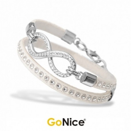 Bracciale con Infinito Dubai Double Infinite Love Bianco- KDP03