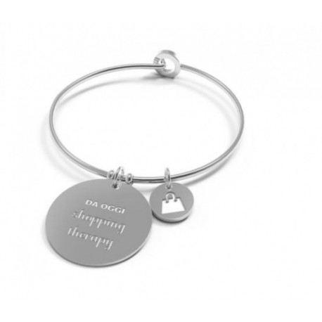 10 Buoni Propositi - Bracciale  Bangle "Da Oggi Shopping Therapy" - B4996