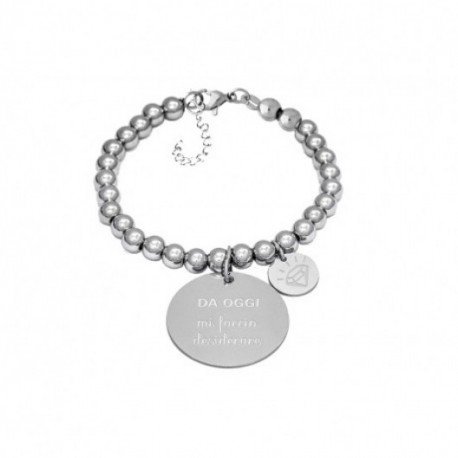 10 Buoni Propositi - Bracciale  "Da Oggi Mi Faccio Desiderare" - B4506M