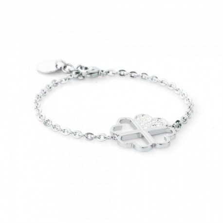 S'agapò - Bracciale Donna Acciaio Quadrifoglio - SFS11