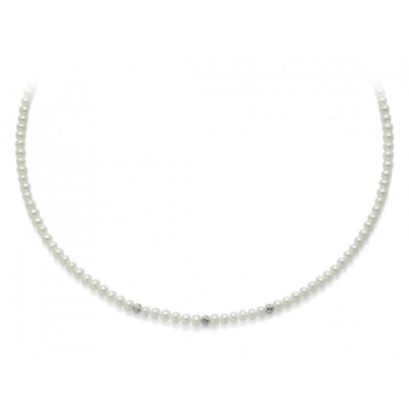 Girocollo MILUNA di perle e oro bianco -  PCL3989BX
