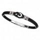 Bracciale Zancan con passante e viti in argento e oro - EXB519-NE
