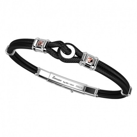 Bracciale Zancan con passante e viti in argento e oro - EXB519-NE