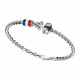 Bracciale Zancan in argento e spinelli neri con dettagli in smalto e oro rosa - EXB740-B