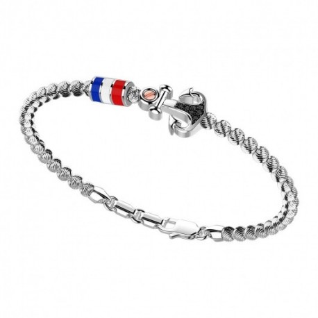 Bracciale Zancan in argento e spinelli neri con dettagli in smalto e oro rosa - EXB740-B