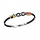 Bracciale Zancan con asole e bandiere in argento. -  EXB524-NE