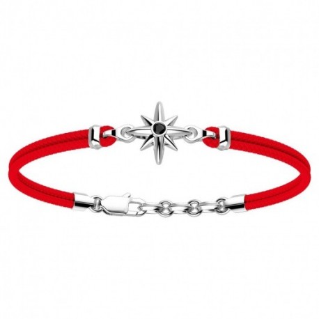 Bracciale Zancan in argento con stella e spinello. - EXB675-RO