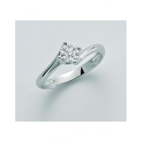 Miluna  - Anello Oro Bianco 18Kt Diamanti - LID3276