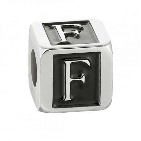 Stroili - Elemento Componibile Uomo"Lettera F" In Acciaio e Smalto Man Code - 1661379