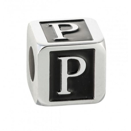 Stroili - Elemento Componibile Uomo"Lettera P" In Acciaio e Smalto Man Code - 1661386