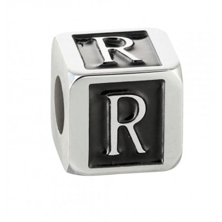 Stroili - Elemento Componibile Uomo"Lettera R" In Acciaio e Smalto Man Code - 1661387