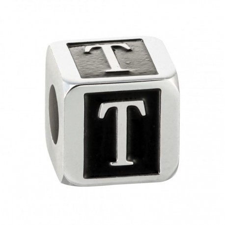 Stroili - Elemento Componibile Uomo"Lettera T" In Acciaio e Smalto Man Code - 1661389