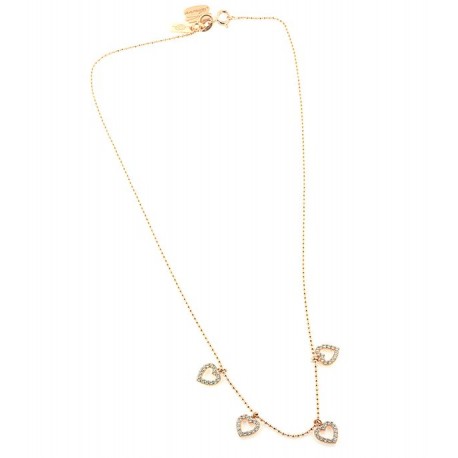 Piti Malì - Collana a Pallini e Mini Charms Cuori Zirconi - PIT123/C-AM
