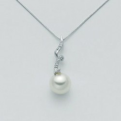 Miluna - Collana  Collezione Perle Con Diamanti -  PCL2475