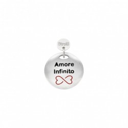 Stroili - Charm in Argento 925 Rodiato e Smalto - Amore Infinito -1629638
