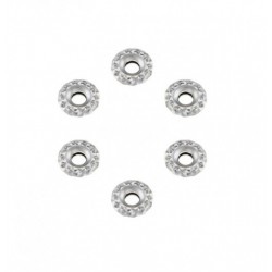 Stroili Love Beats Kit 6 ciambelline diamantate in argento rodiato -1623210